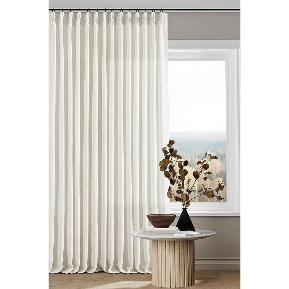 Extra Long Pinch Pleat Linen Curtains